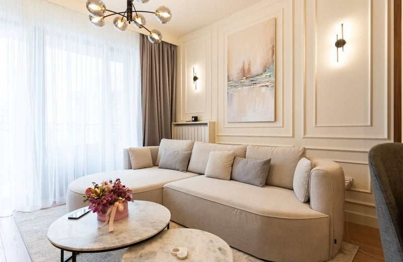 Аренда светлой 2-комнатной квартиры, 55 м², ЖК BW Aqua, Белград, Сербия